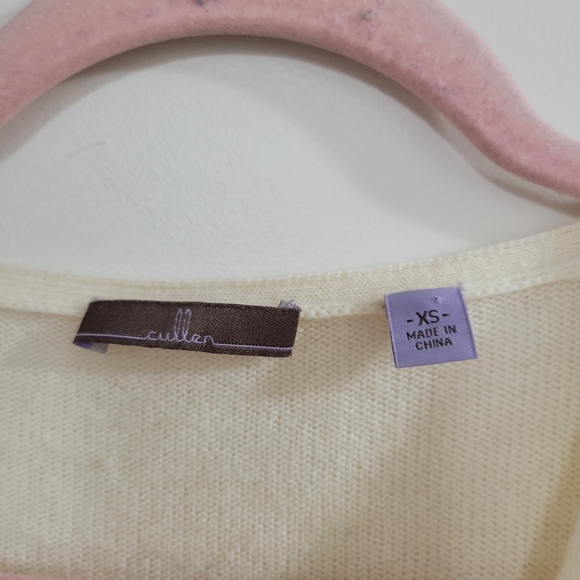Cullen cowl neck cashmere sweater XS cream - Picture 3 of 4